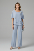 Elegantes zweiteiliges Set für Frauen in Blau