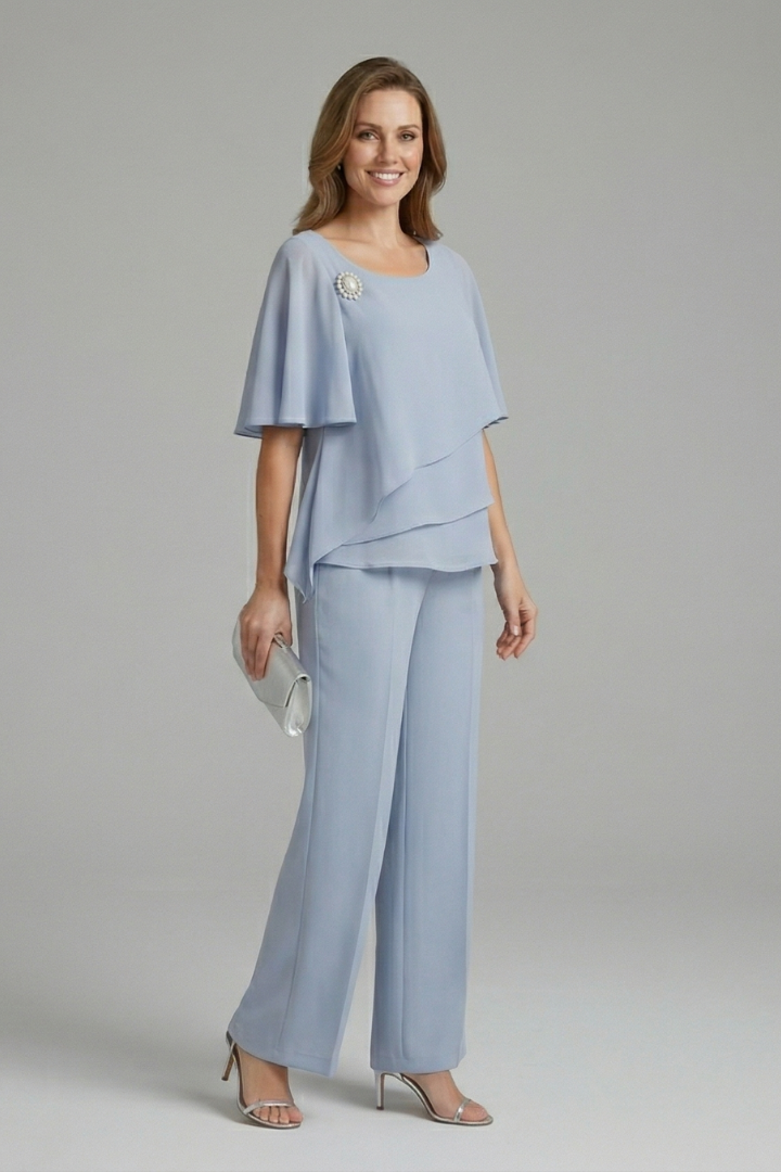 Elegantes zweiteiliges Set für Frauen in Blau 4