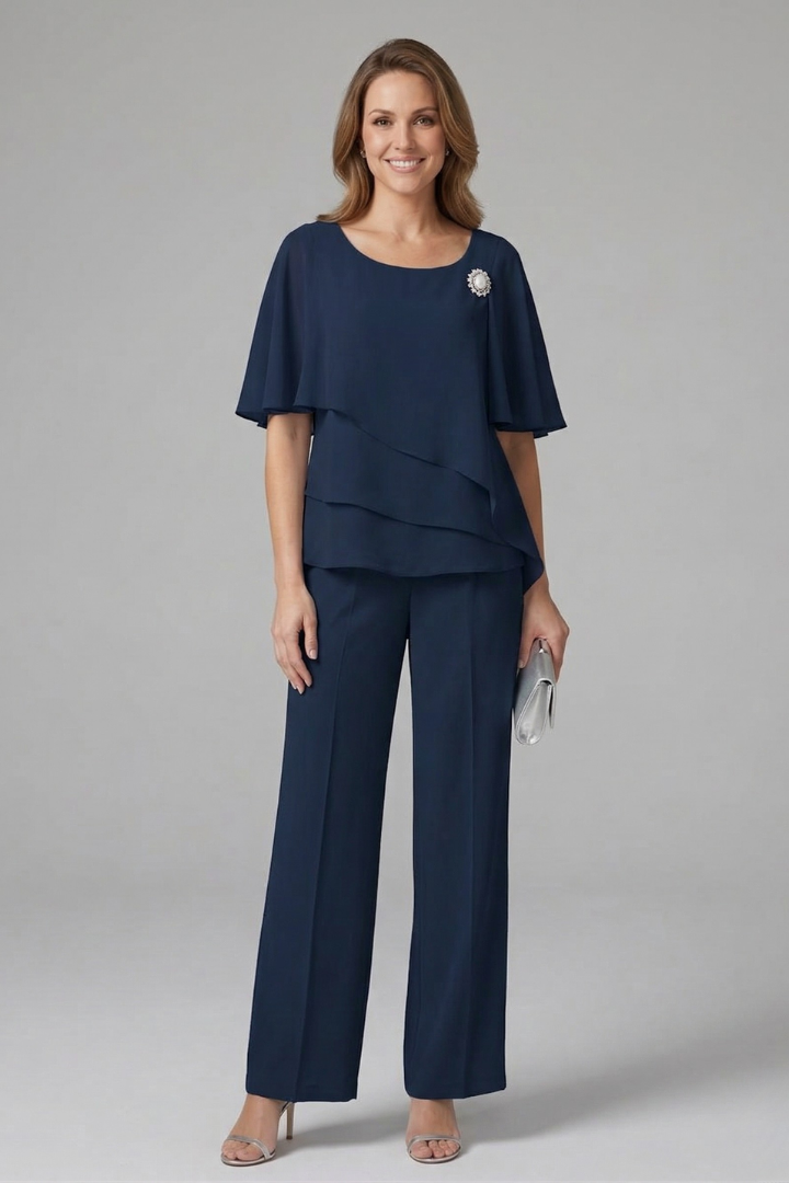 Elegantes zweiteiliges Set für Frauen in Blau 6