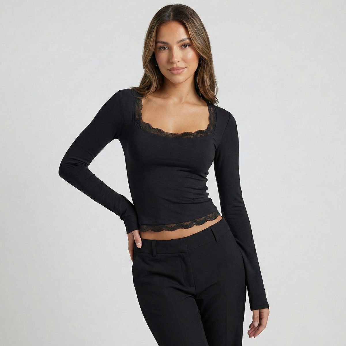 Elegantes Langarmshirt für Frauen in verschiedenen Farben. 2